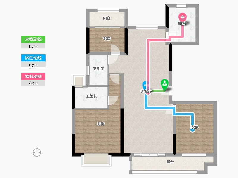 江苏省-淮安市-清和园-99.00-户型库-动静线