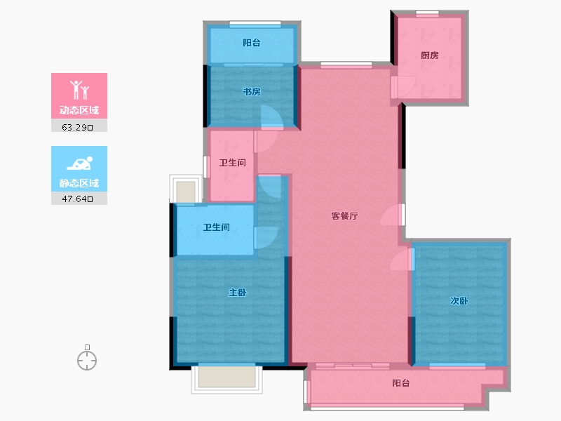 江苏省-淮安市-清和园-99.00-户型库-动静分区