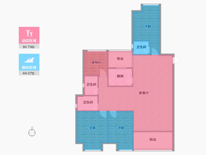 福建省-漳州市-大唐名门印象-118.00-户型库-动静分区