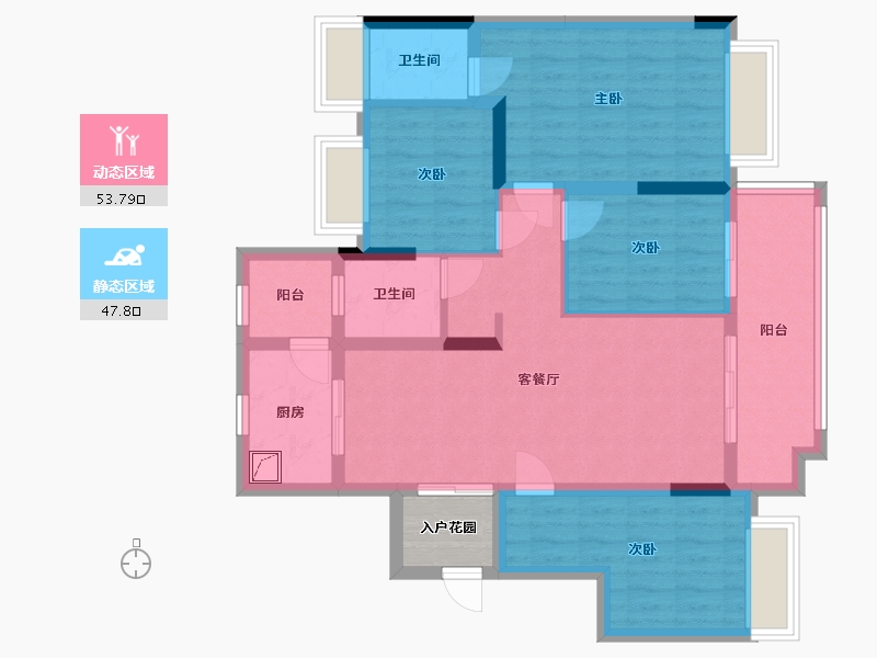 广东省-广州市-天马丽苑悦璟湾-100.00-户型库-动静分区