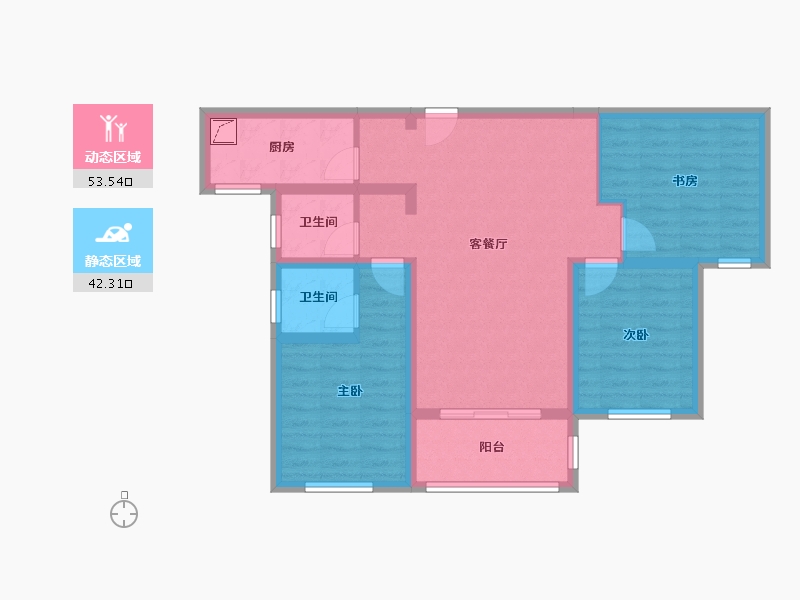 江苏省-泰州市-泰州明发国际广场-80.00-户型库-动静分区