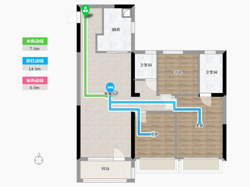 山东省-济南市-奥体时代-94.00-户型库-动静线