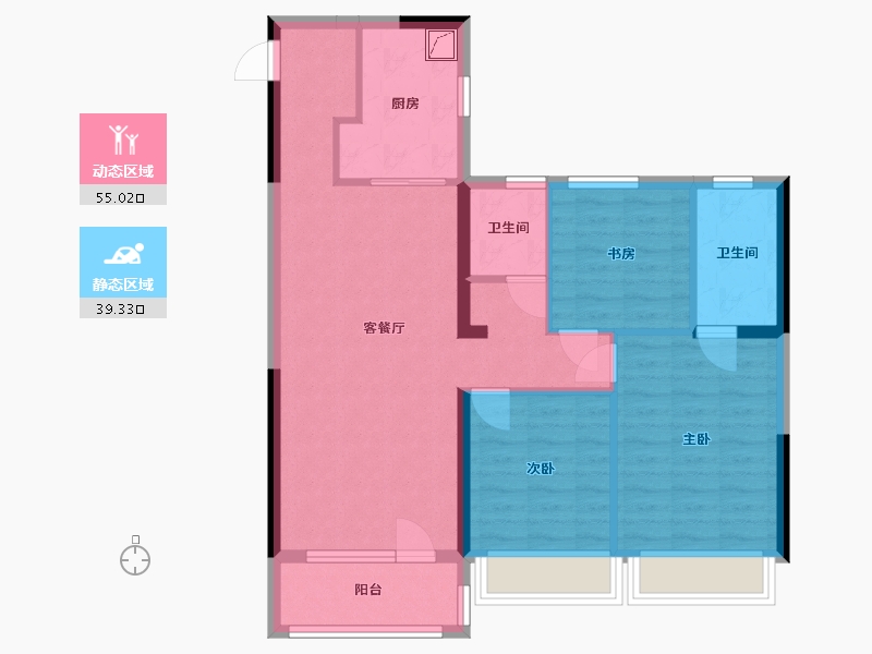 山东省-济南市-奥体时代-94.00-户型库-动静分区