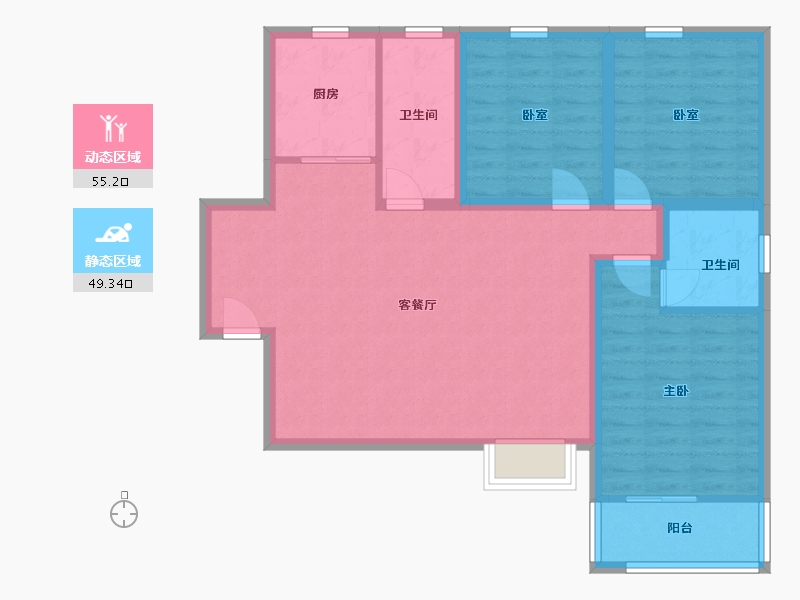 河南省-洛阳市-书香苑-116.00-户型库-动静分区