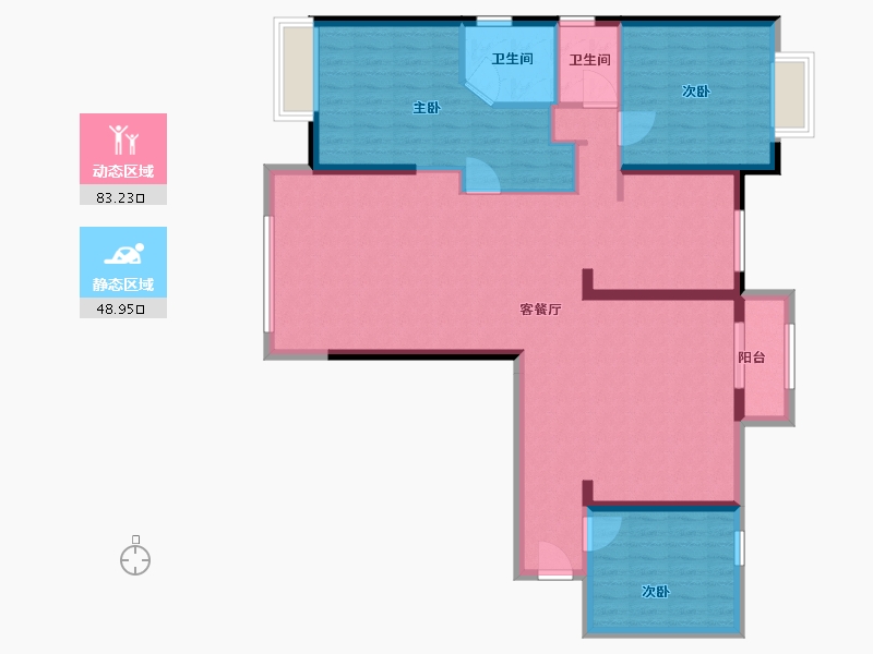 湖南省-长沙市-长房明宸府-120.00-户型库-动静分区