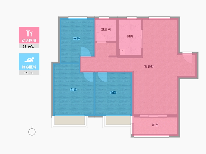 安徽省-六安市-新滨湖孔雀城-79.00-户型库-动静分区