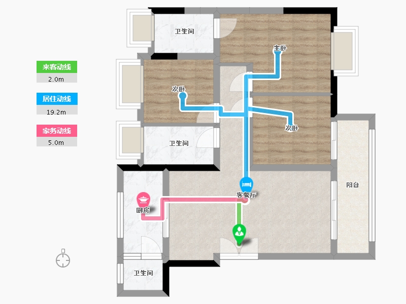 重庆-重庆市-融创溪山春晓-81.00-户型库-动静线