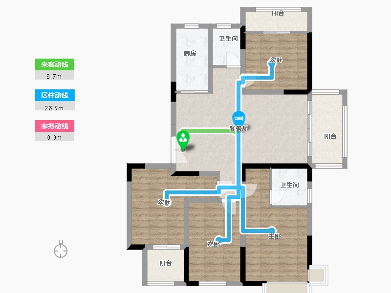 江苏省-南京市-昱龙府-105.00-户型库-动静线