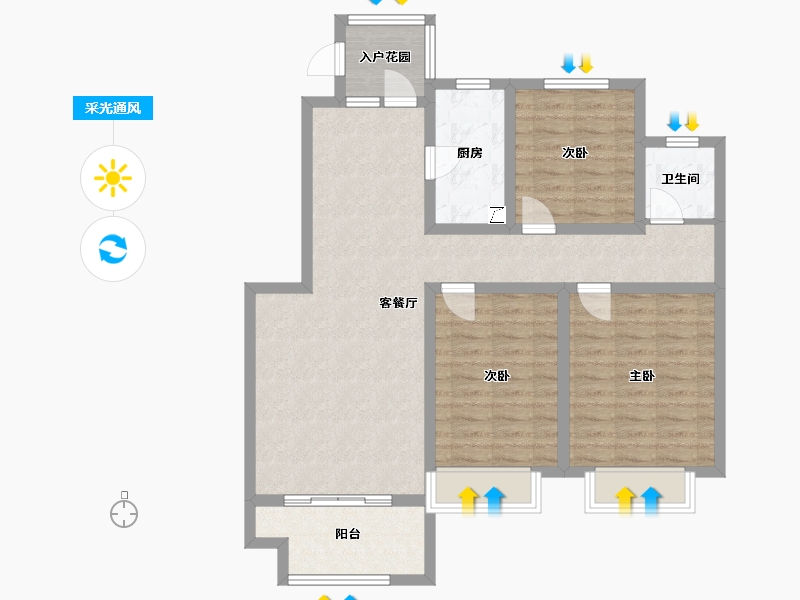 陕西省-西安市-上品湾-92.00-户型库-采光通风