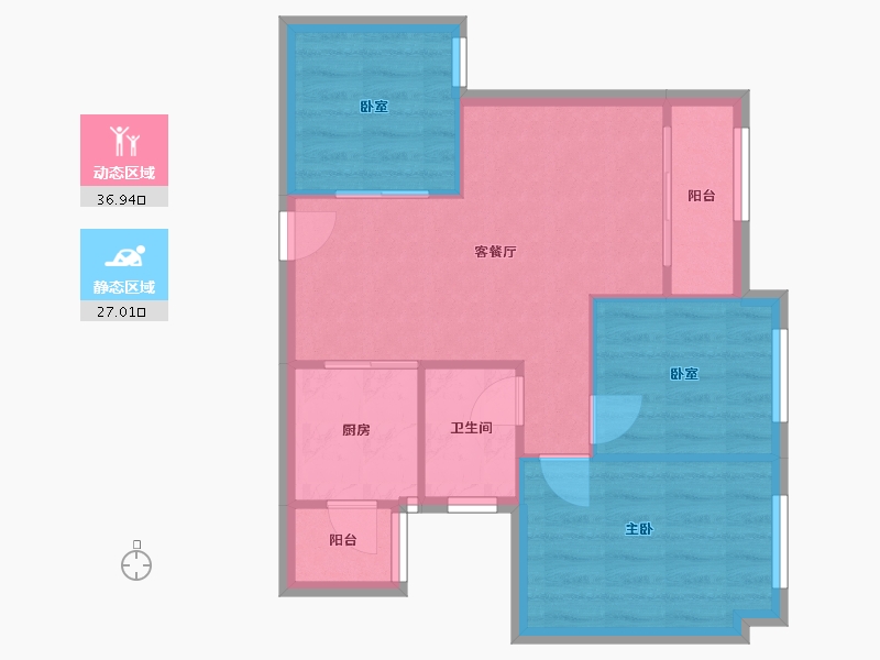 广东省-佛山市-富丰新城-67.00-户型库-动静分区