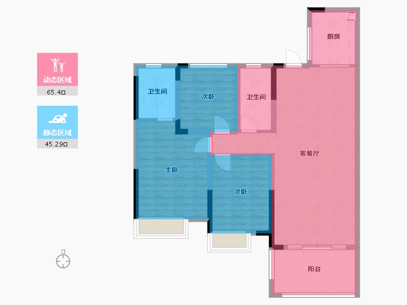 江西省-吉安市-泰鑫台湾文化公园-119.80-户型库-动静分区