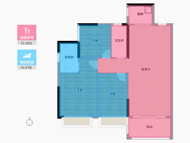 广东省-汕头市-西凤公寓-164.19-户型库-动静分区