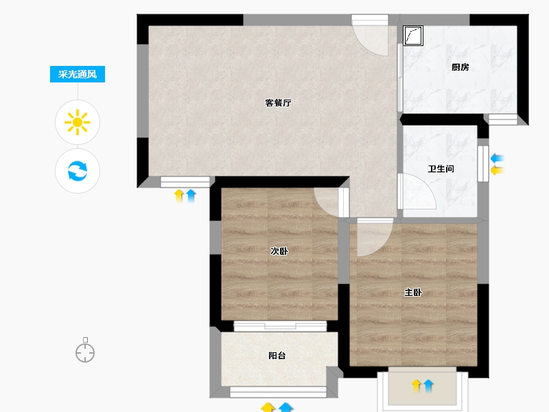 河南省-郑州市-大吴嘉苑-48.00-户型库-采光通风