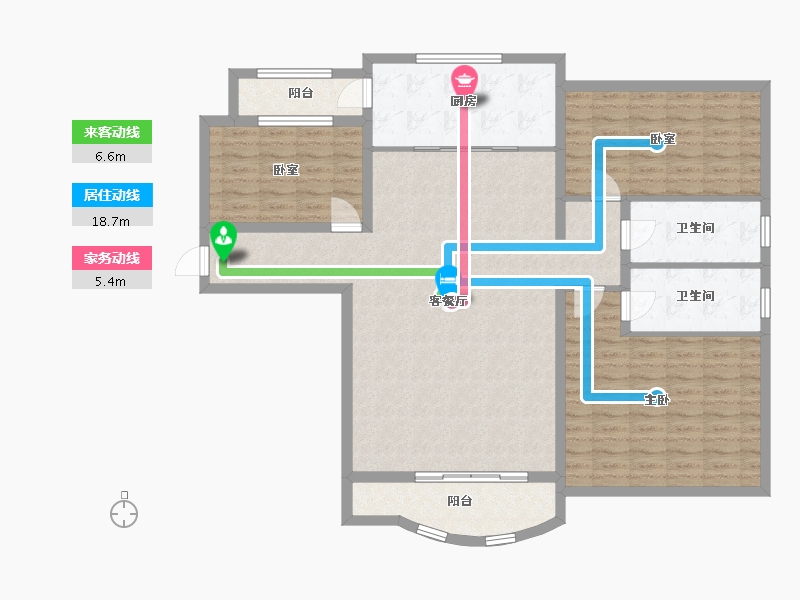 安徽省-安庆市-碧桂园-131.00-户型库-动静线