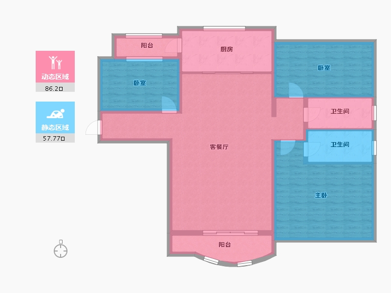 安徽省-安庆市-碧桂园-131.00-户型库-动静分区