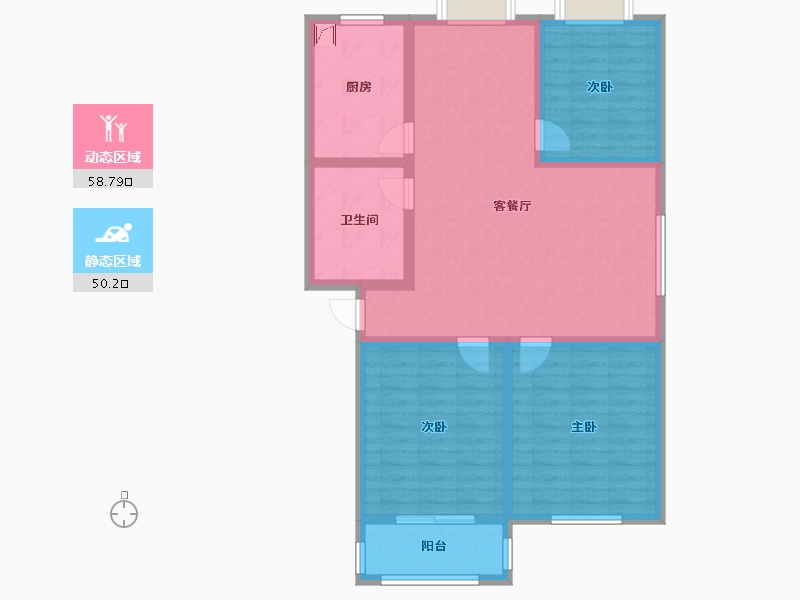 浙江省-绍兴市-越中新天地-110.00-户型库-动静分区