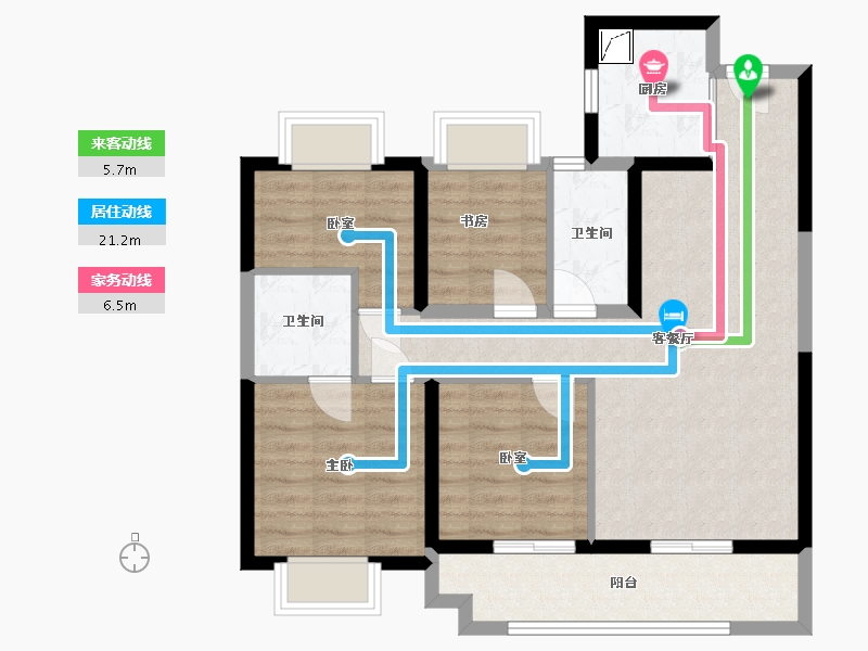 福建省-泉州市-融创江南府-94.00-户型库-动静线