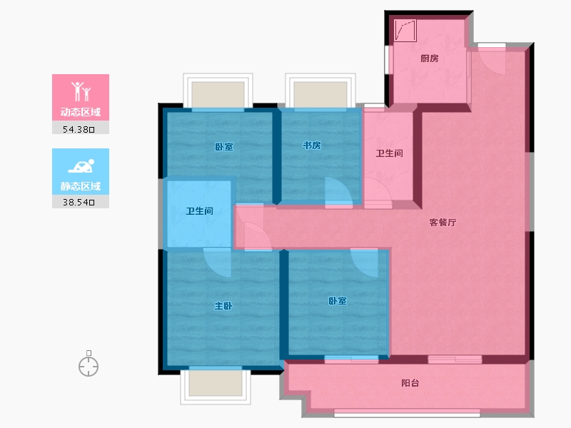 福建省-泉州市-融创江南府-94.00-户型库-动静分区