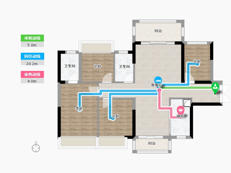 广西壮族自治区-柳州市-荣和公园里-96.00-户型库-动静线