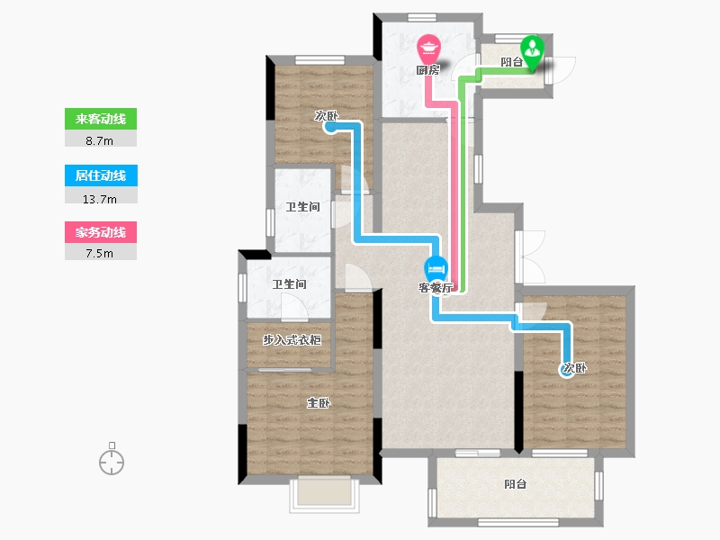 江西省-九江市-保利八里翡翠-102.75-户型库-动静线