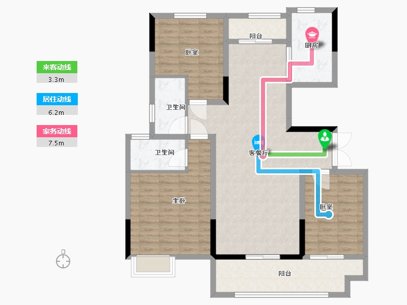 河南省-商丘市-公园里-111.00-户型库-动静线