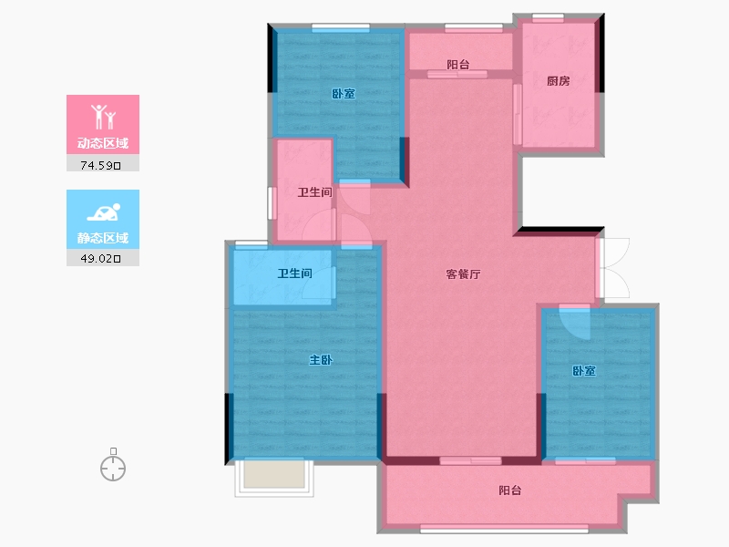 河南省-商丘市-公园里-111.00-户型库-动静分区