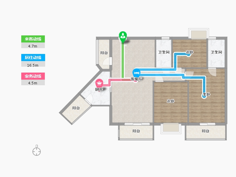 广东省-广州市-万科天河御品-90.00-户型库-动静线