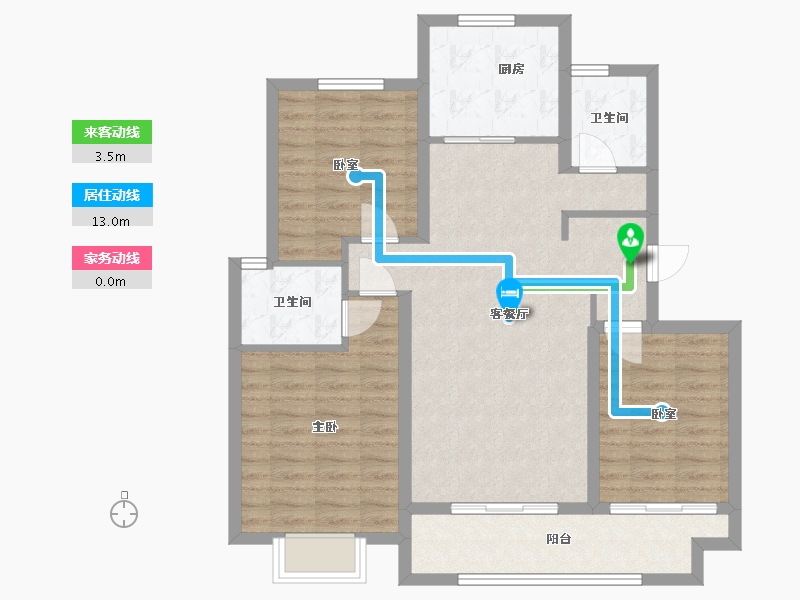 山东省-泰安市-特钢西区-99.60-户型库-动静线