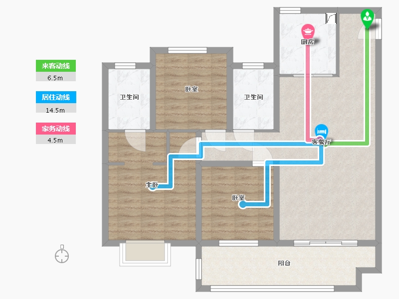 河南省-洛阳市-中梁壹号院-97.00-户型库-动静线