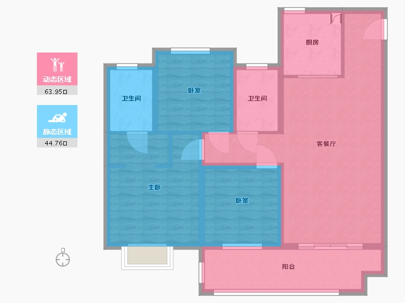 河南省-洛阳市-中梁壹号院-97.00-户型库-动静分区