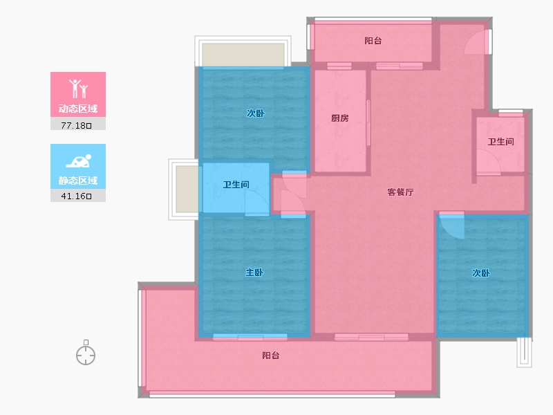 河南省-南阳市-金水港-116.00-户型库-动静分区