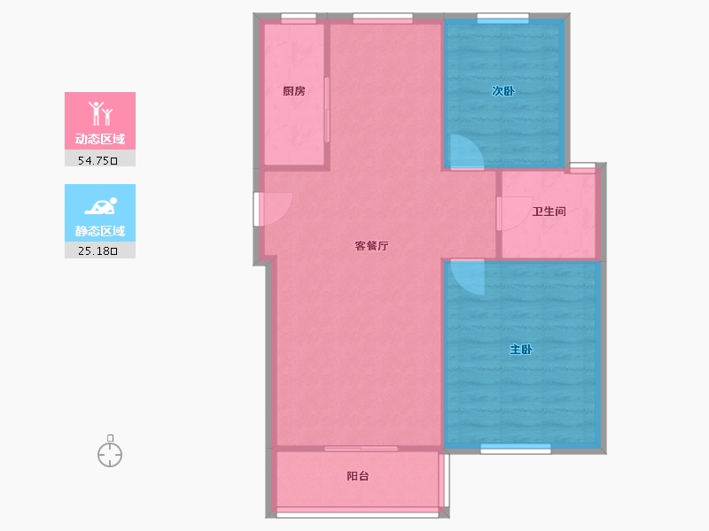 陕西省-西安市-保亿风景大院-89.00-户型库-动静分区