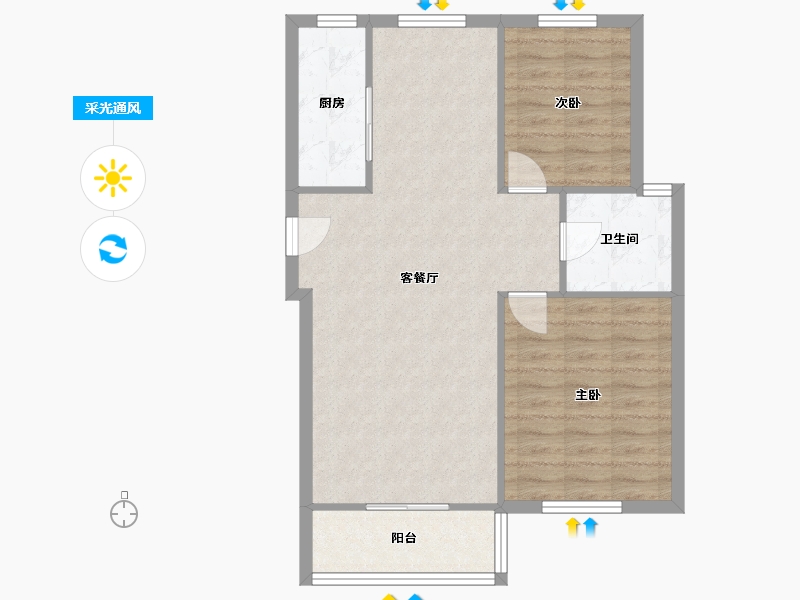 陕西省-西安市-保亿风景大院-89.00-户型库-采光通风