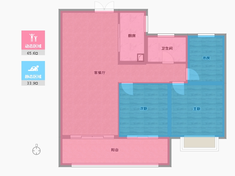 江苏省-常州市-金峰睿园-90.00-户型库-动静分区