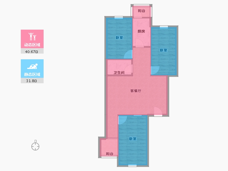 北京-北京市-富源里-110.00-户型库-动静分区