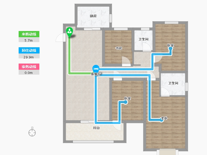 河南省-商丘市-雅居乐国际花园-123.00-户型库-动静线