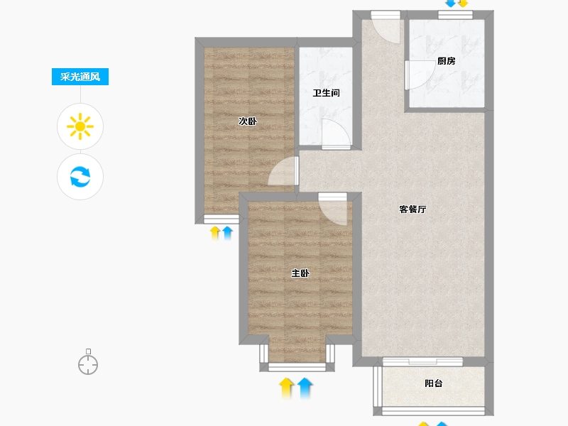 河北省-廊坊市-金海城-79.00-户型库-采光通风