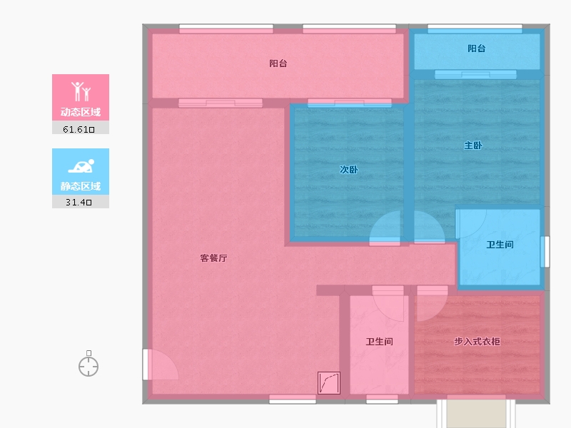 江苏省-无锡市-长泰国际社区-123.00-户型库-动静分区