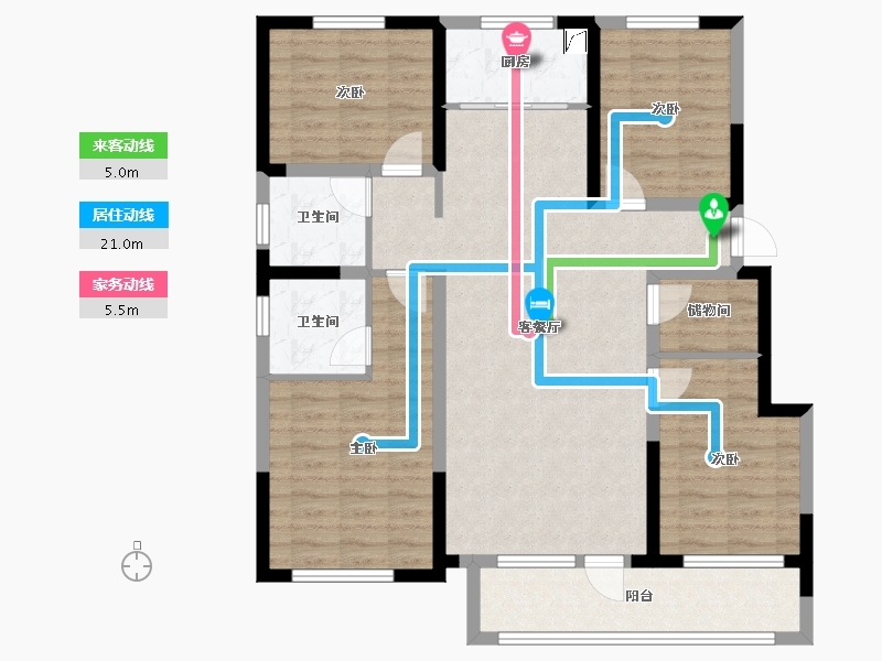 山东省-潍坊市-万特公馆-120.00-户型库-动静线