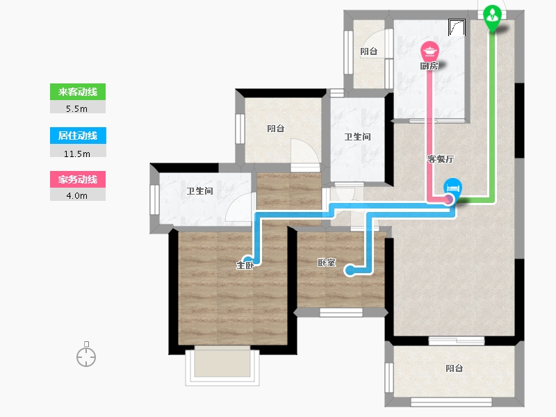 广东省-深圳市-壹城中心-67.00-户型库-动静线