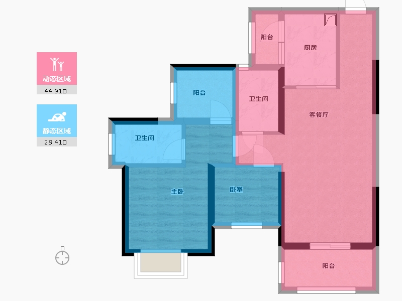 广东省-深圳市-壹城中心-67.00-户型库-动静分区