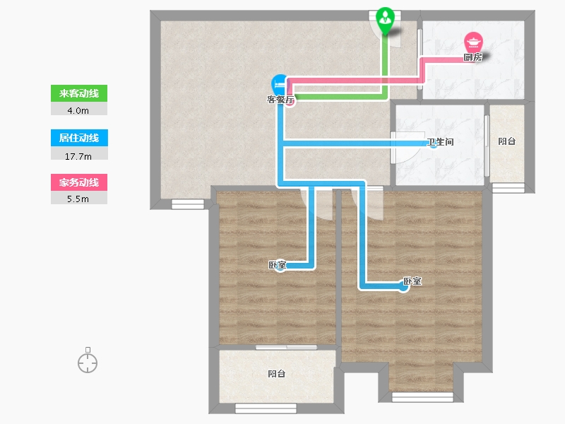 江苏省-苏州市-融锦苑-70.00-户型库-动静线