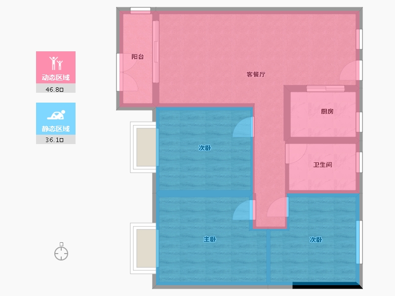 山东省-济南市-世茂·云麓府-74.00-户型库-动静分区