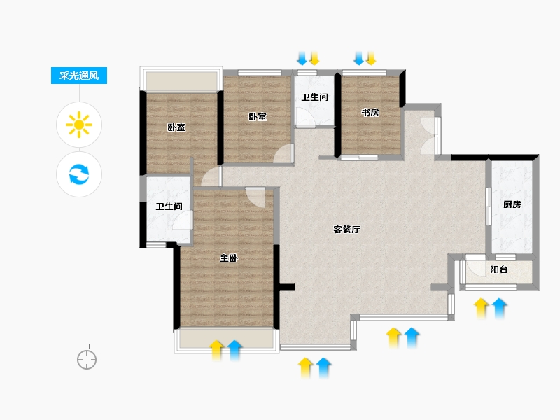 四川省-成都市-建发央玺-136.00-户型库-采光通风