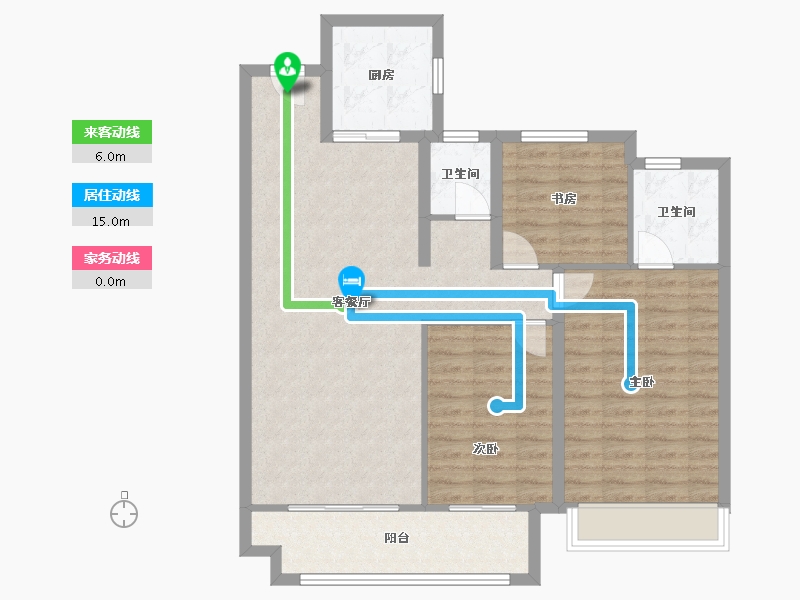 陕西省-咸阳市-旭城九鼎汇-99.80-户型库-动静线