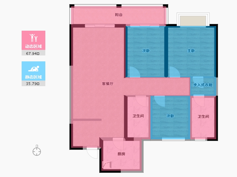 江苏省-南通市-和风雅颂-101.00-户型库-动静分区