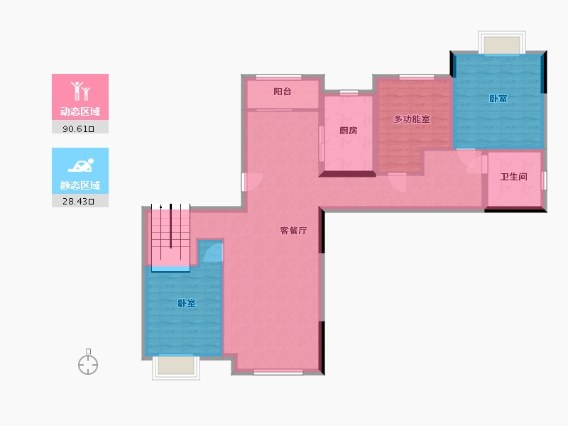 湖南省-长沙市-汉唐世家-107.00-户型库-动静分区