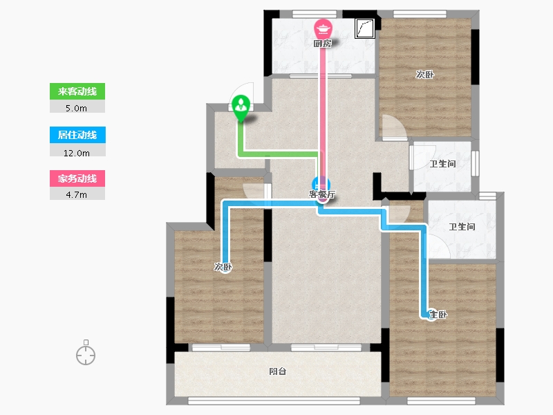 安徽省-芜湖市-融创公元2020-95.00-户型库-动静线