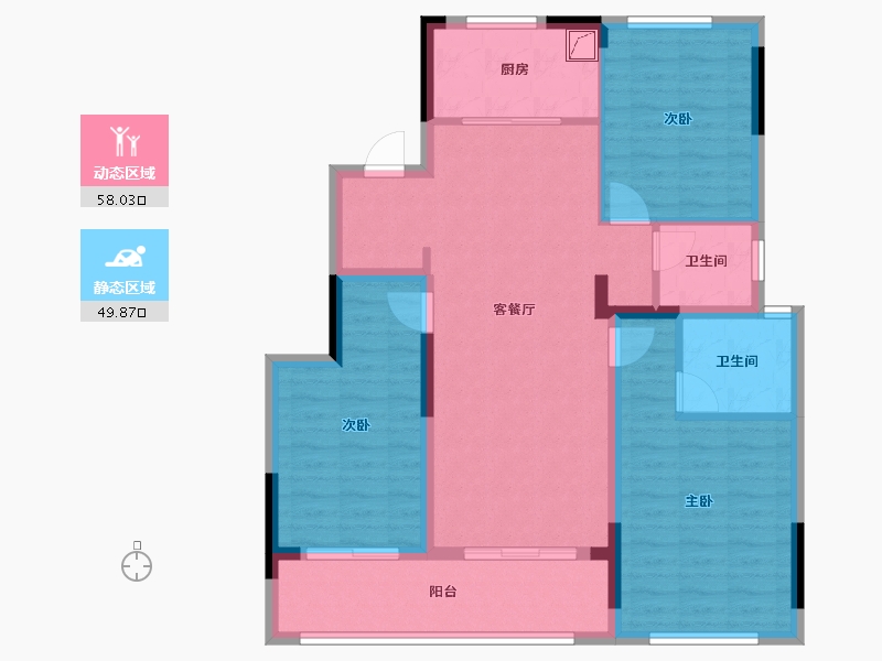 安徽省-芜湖市-融创公元2020-95.00-户型库-动静分区