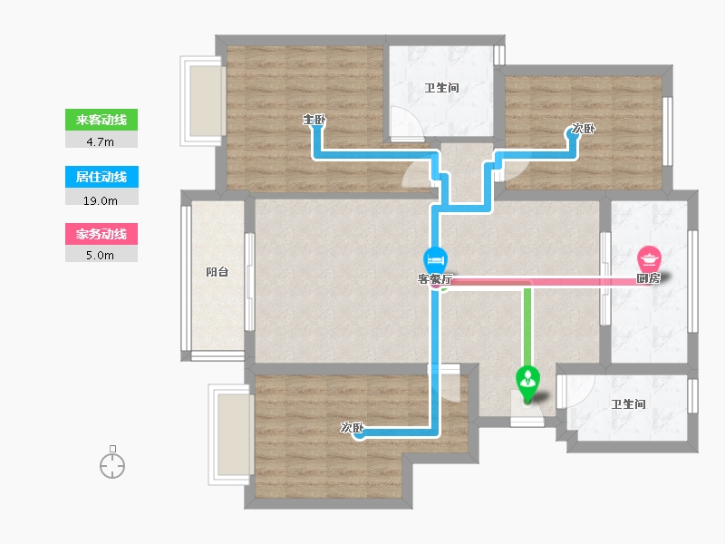 山东省-济南市-小刘平安安置房-110.00-户型库-动静线